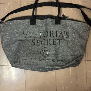 Victoria's Secret Sparkling Gray Travel Bag